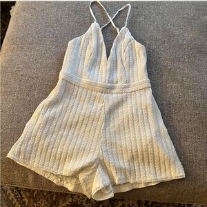 White Sequin Romper Lulus